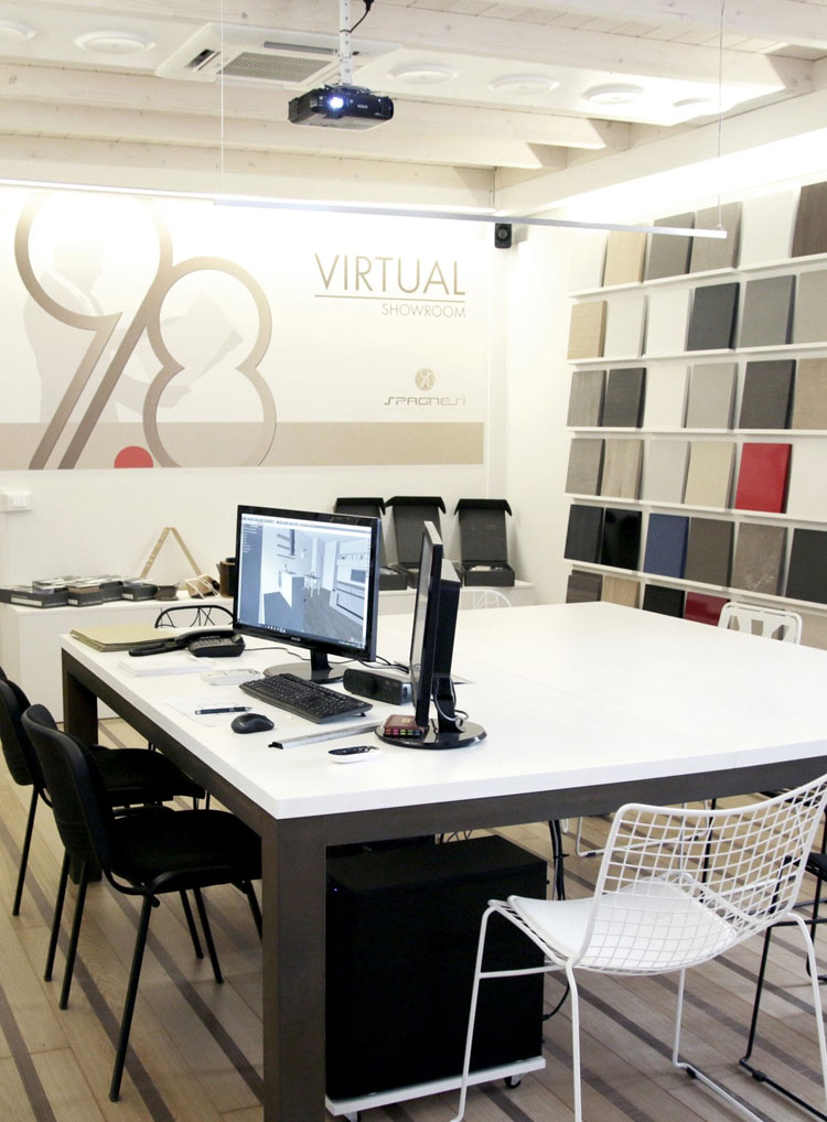 interno showroom virtuale progettazione arredamenti su misura falegnameria Spagnesi9punto8 pistoia